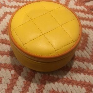 Yellow and Orange Talbots compact cosmetic case